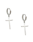 Flyleaf 925 Sterling Silver Cross Dangle Earrings For Women New Trend Lady Fashion Jewelry Pendientes Mujer Moda