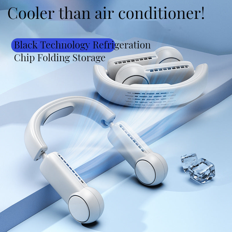 
  
  New Hanging Neck Fan Can Accommodate Hand-Held USB Mini Fan Without Leaf Lazy Cooling Hanging Neck Fan
  
