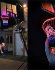 1 PCS LED Basketball Hoop Light Basketball Rim Changing  Induction Lamp Shoot Hoops Solar Light Playing At Night LED Strip Lamp