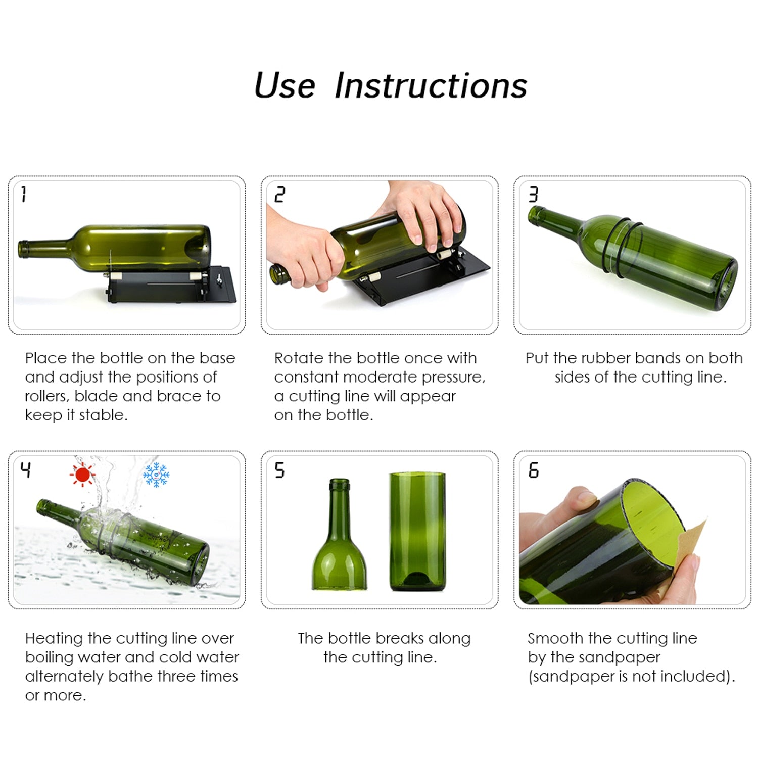 
  
  Glass Bottle Cutter Square and Round Wine Beer Glass Sculptures Cutter for DIY Glass Cutting Machine Metal Pad Bottle Holder
  
