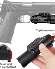 Tactica Flashlight X300-B/X300U-B/XU35: metal pistol gun strobe LED lights for 20mm rails, ideal for airsoft and hunting.