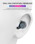 G02 V5.0 Bluetooth Stereo Earphone Wireless IPX7 Waterproof Touch Earbuds Headset 3300mAh Battery LED Display Type-c Charge Case