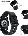 Suitable for Samsung Galaxy Watch Active2 Solid Color Silicone Strap 20/22mm Universal Strap