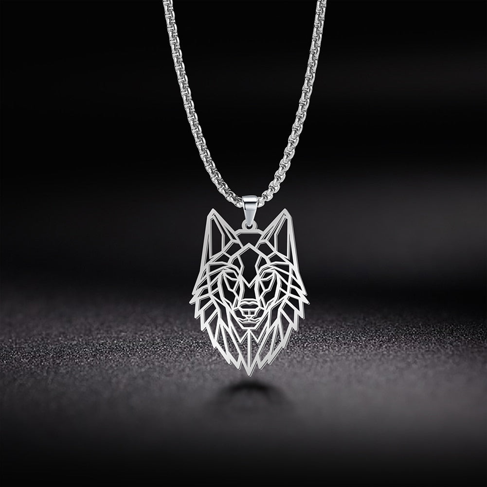 
  
  My Shape Wolf Animal Necklace 316L Stainless Steel Forest Animals Men Necklace Hollow Cut Out Pendant Jewelry Gift For Women
  
