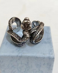 Python ring dark punk three dimensional snake ring snake winding ring