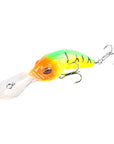 Wide Tongue Deep Dive ABS Rock Mino 10.4cm 14.5g Bead+Enhanced Three Hook Simulated Worm shaped Fake Bait