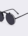 Round Designer Steam Punk Men Sunglasses