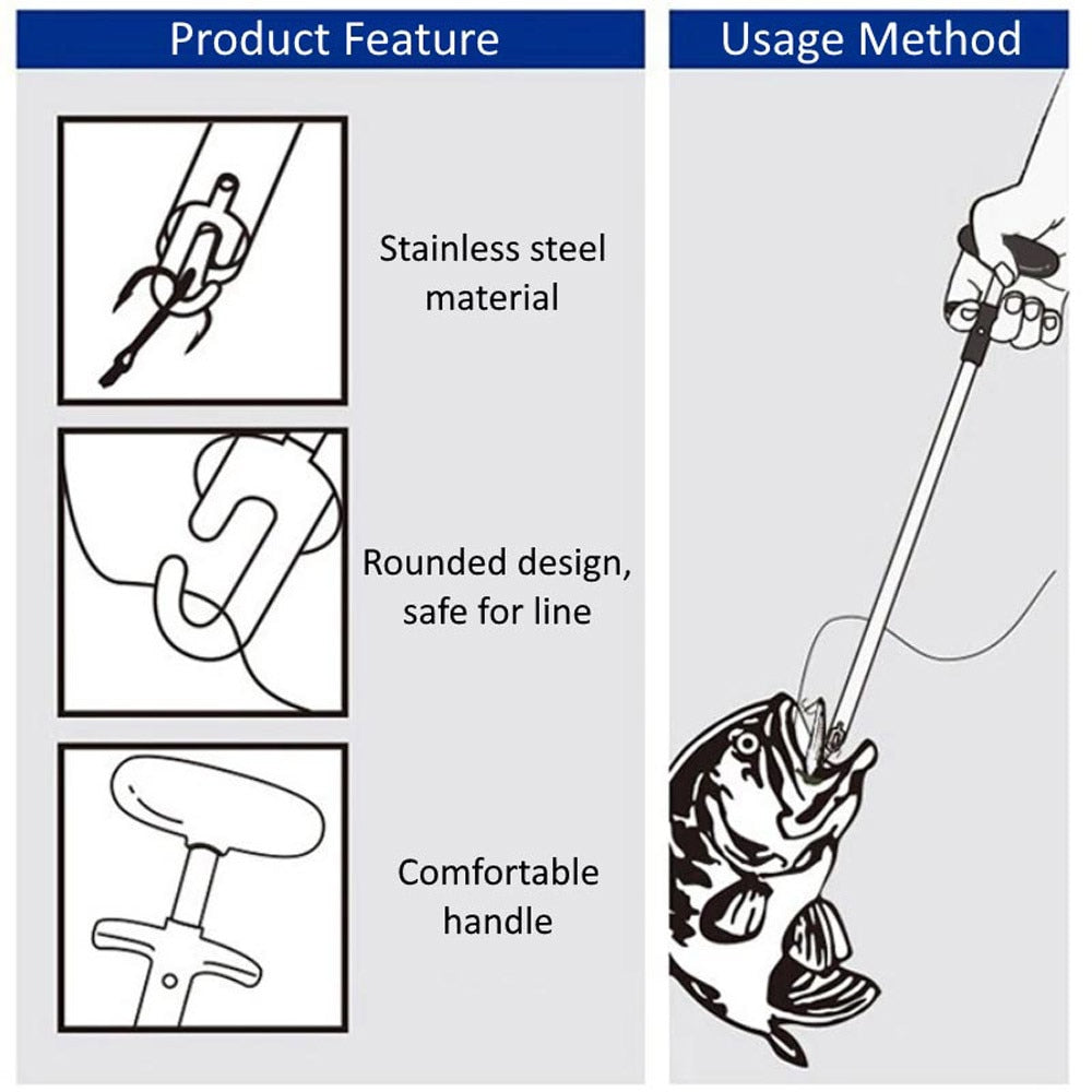 
  
  Easy Fish Hook Remover New Fishing Tool Minimizing The Injuries Tools Tackle T-type hook remover hook fishing tool
  
