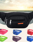 6 Colors Unisex Waist  Men Women Bum Bag Travelling Phone Money Pouch Banana Bags Female Belt Bags