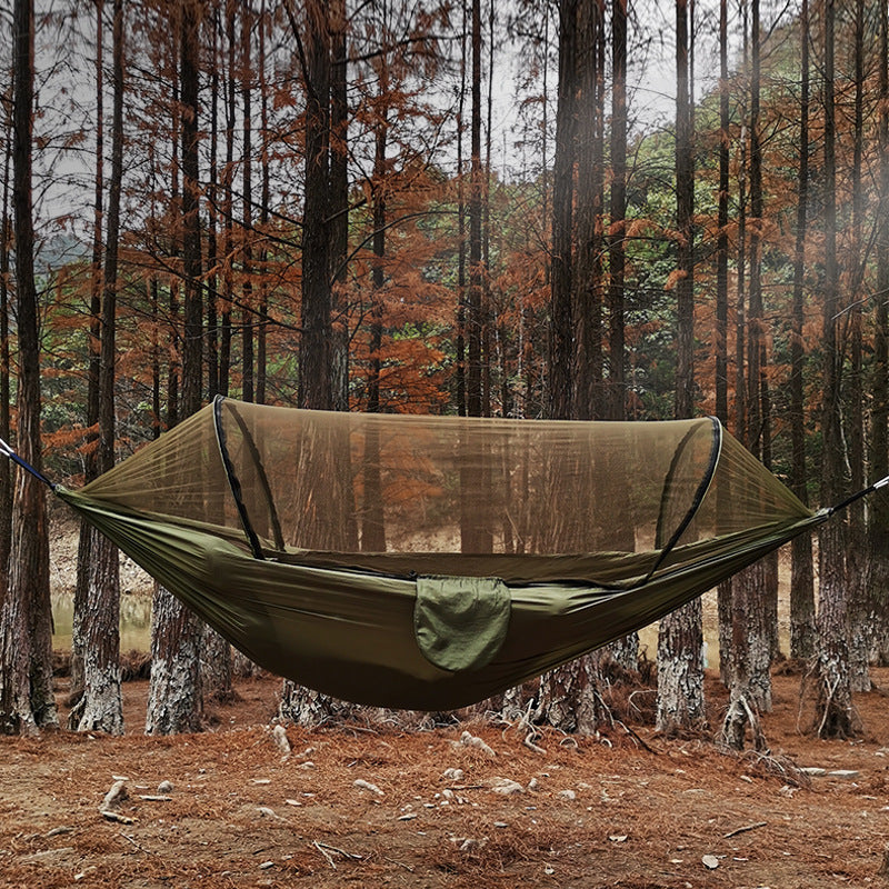 
  
  Automatic Quick Opening Mosquito Net Hammock Outdoor Camping Pole Mosquito Net Hammock Anti Roll Nylon Hammock
  
