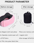 U Shaped Pillow Memory Cotton Travel Pillow Neck Protection Pillow Aircraft Nap Neck Protection Pillow Storage Magnetic Cloth