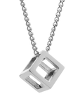 POPULAR INTERLOCKING SQUARE TRIANGLE MALE PENDANT FOR MEN STAINLESS STEEL MODERN TRENDY GEOMETRIC STACKING STREETWEAR NECKLACE