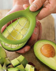 Avocado Slicer Melon Fruits Vegetable Cutter Stainless Steel Kitchen Hand Tool Gadgets Dice Cube