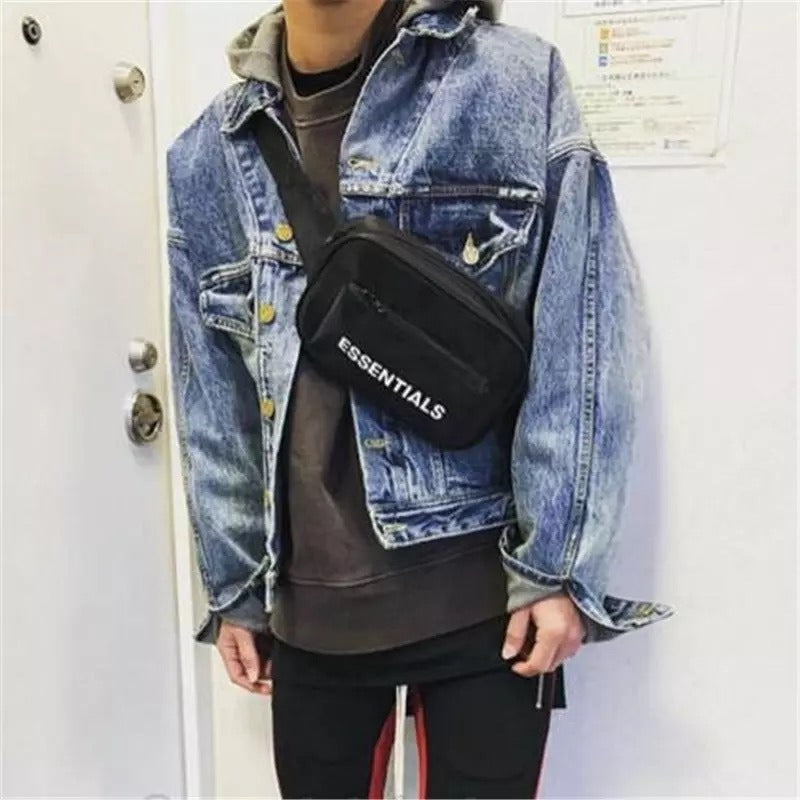 
  
  FEAR OF GOD FOG ESSENTIALS Double Stranded Crossbody Bag Small Bag Single Shoulder Bag Couple Casual Chest Waist Bag
  
