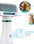 2-In-1 Portable Dog Dryer Dog Hair Dryer And Comb Brush Pet Grooming Cat Hair Comb Dog Fur Blower Low Noise