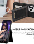 For iPhone 14ProMax Card Holder Phone Leather Case Samsung S23Ultra Photo Frame Magnetic Buckle Protective Case