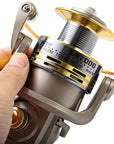 YUMOSHI 8 BB Fish ratio 5.1:1 1000-7000 Series Spinning Fishing Reel Crank Handle Carp Steering