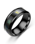 Temperature Ring Titanium Steel Mood Emotion Feeling Intelligent Temperature Sensitive Rings for Women Men Waterproof Jewelry