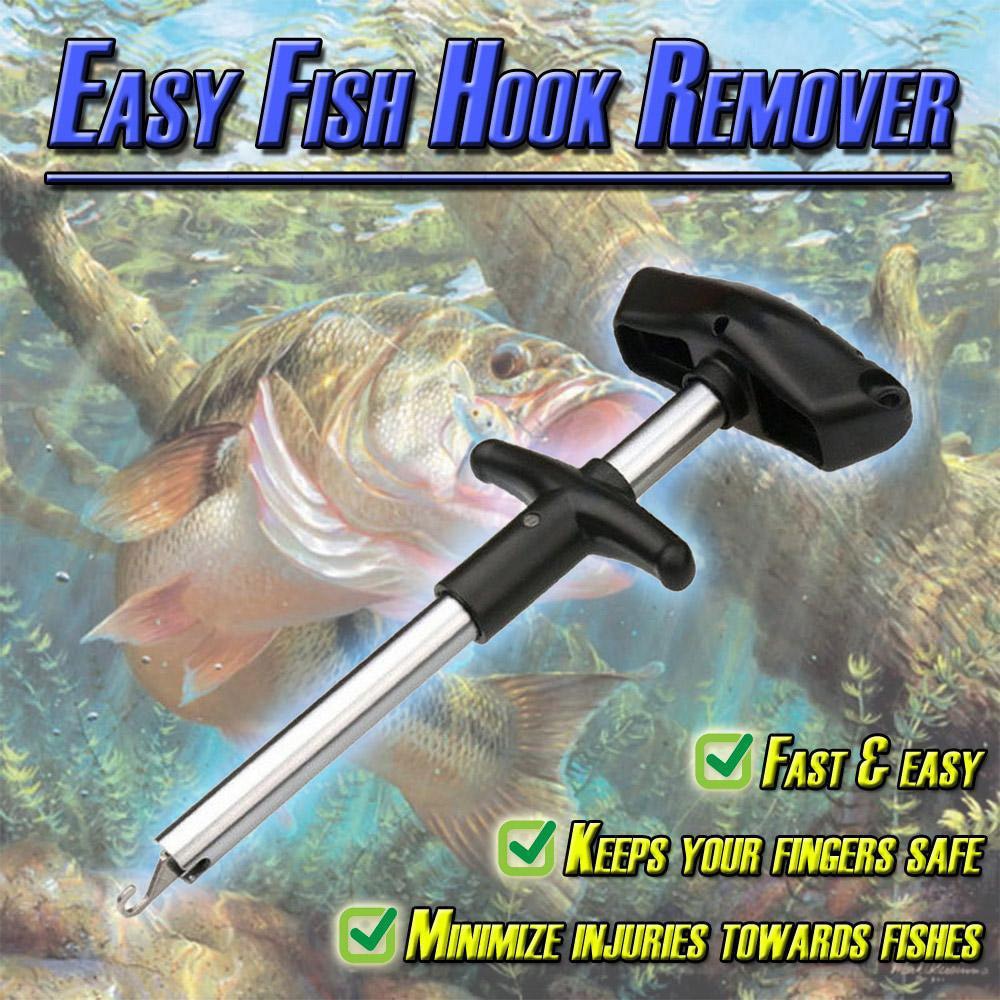 
  
  Easy Fish Hook Remover New Fishing Tool Minimizing The Injuries Tools Tackle T-type hook remover hook fishing tool
  
