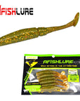 AFISHLURE 6pcs/lot T Tail Soft Worm 3.2g 75mm Paddle wobbler fishing lure for bass Fishing Bait Grub Swimbait