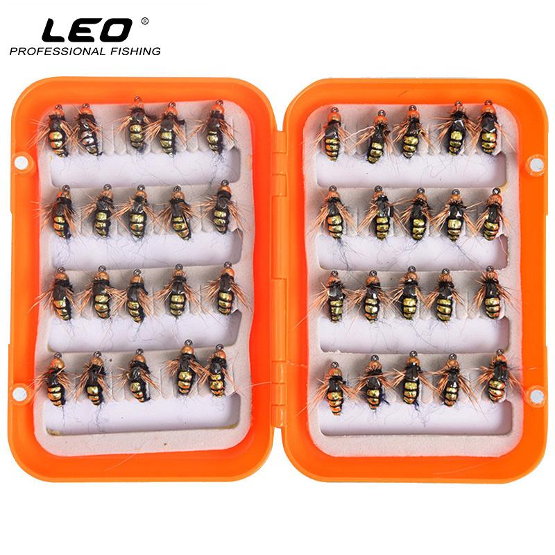 
  
  LEO 40pcs/box Fly Fishing Flies Lure High Carbon Steel Fly Tying Hooks for Trout Fishing Artificial Flies
  
