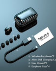 TWS Bluetooth 5.0 Earphones 2200mAh Charging Box Wireless Headphone 9D Stereo Sports Waterproof Earbuds Headsets With Microphone