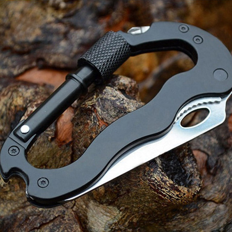 
  
  5 in 1 Outdoor Multi Function Mountaineering Buckle Fast Hanging Buckle Cross Screwdriver Carabiner Bottle Opener Wine Opener
  
