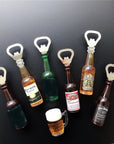 Retro Creative Personality Mini Beer Bottle Opener Home Drink Bottle Opener Refrigerator Stick Bar Magnetic Stickers Decoration