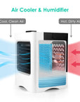 4 in 1 Rechargeable Portable Air Conditioner USB Mini Air Cooler Humidifier Purifier Air Cooling