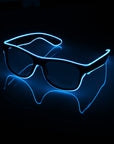 Voice control EL Wire LED Glasses Glowing Party Supplies Lighting Novelty Gift Bright Light Festival Party Glow Sunglasses