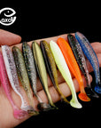 QXO 10pcs/Lot Soft Lures Silicone Bait 7cm 2g Goods For Fishing Sea Fishing Pva Swimbait Wobblers Artificial Tackle