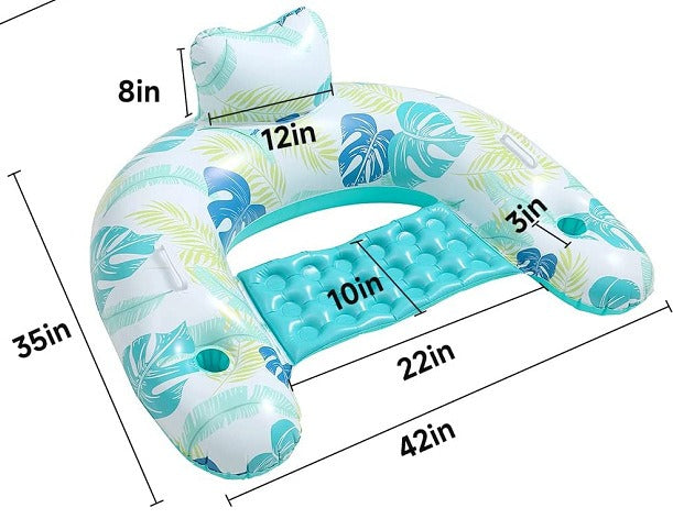 
  
  Swimming Pool Inflatable Floating Drainage Floating Bed for Adults and Children Swimming Pool Floating Chair U-Shaped Recliner
  
