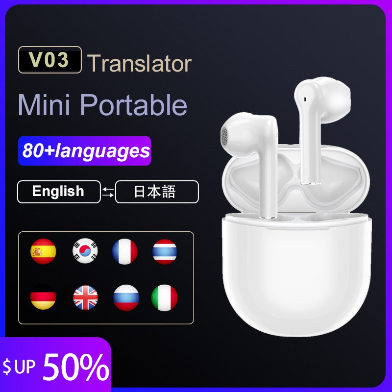 
  
  New Bluetooth Headset Translator Translation Headset Simultaneous Translation Of Multi National Languages
  
