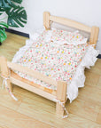 Solid Wood Pet Bed Net, Red Cat Nest, Dog Bed, Summer and Winter, Floor To Floor, Wooden Detachable and Washable Cat Bed