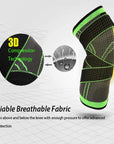 Sports Pressure Knee Pads Running and Cycling Basketball Straps Knee Pads Breathable Wrapping Knee Pads 3D Pressure Knee Pads