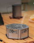 Outdoor Magnetic Mosquito Incense Box Camping Portable Stainless Steel Windproof Hollow Multi functional Mosquito Incense Plate