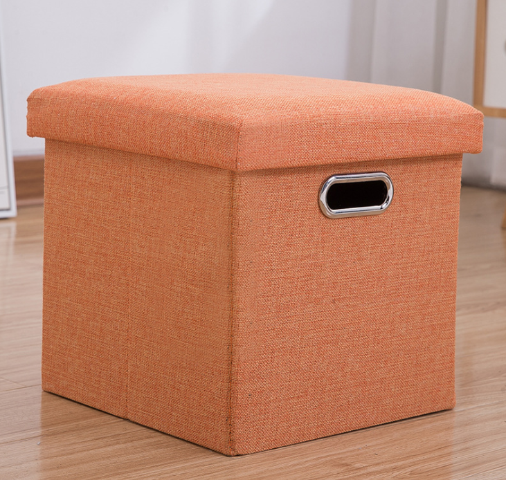 
  
  Simple Fabric Storage Storage Stool Folding Shoe Bench Footstool Can Sit With Lid Storage Box Stool 30*30*30cm/40*25*25cm
  
