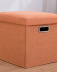 Simple Fabric Storage Storage Stool Folding Shoe Bench Footstool Can Sit With Lid Storage Box Stool 30*30*30cm/40*25*25cm