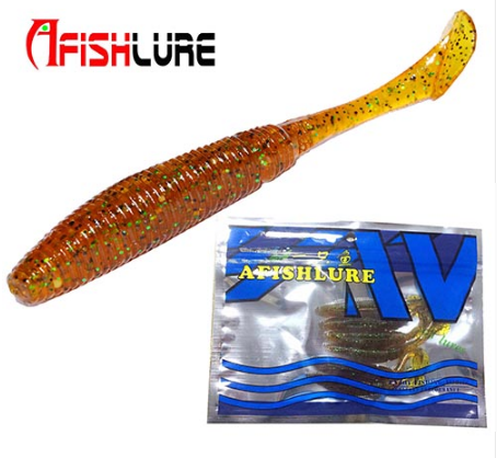 
  
  AFISHLURE 6pcs/lot T Tail Soft Worm 3.2g 75mm Paddle wobbler fishing lure for bass Fishing Bait Grub Swimbait
  
