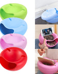 Lazy Snack Bowl Plastic Double-Layer Snack Storage Box Bowl Fruit Bowl And Mobile Phone Bracket Chase Artifact Plate Bowl