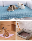 Dog Mat Cooling Summer Pad Mat For Dogs Cat Blanket Sofa Breathable Pet Dog Bed Summer Washable For Small Medium Large Dogs Car