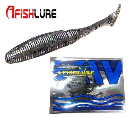 
  
  AFISHLURE 6pcs/lot T Tail Soft Worm 3.2g 75mm Paddle wobbler fishing lure for bass Fishing Bait Grub Swimbait
  
