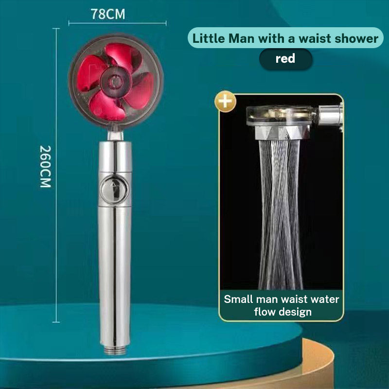 
  
  Xiao Man Waist Supercharged Sprinkler Head Dual Turbo Pressurized Propeller Fan Shower Head Shower Head
  
