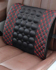 Car Lumbar Support Pillow 12V Electric Massage Auto Seat Back Relaxation Office Chair Waist Lumbar Support Cotton Cushion Pillow