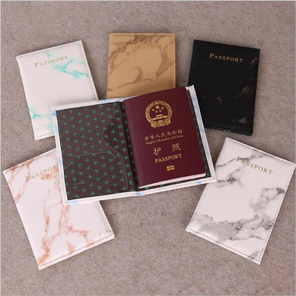 
  
  Fashion Women Men Passport Cover Pu Leather Marble Style Travel ID Credit Card Passport Holder Packet Wallet Purse Bags Pouch
  
