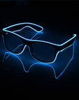 Voice control EL Wire LED Glasses Glowing Party Supplies Lighting Novelty Gift Bright Light Festival Party Glow Sunglasses