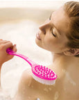 Bath Brush Back Body Bath Shower Sponge Scrubber Brushes With Handle Exfoliating Scrub Skin Massager Exfoliation Bathroom Brush