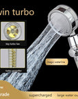 Supercharged Shower Water Purification Filtration Bathroom Shower Head Hand Held Shower Shower Head Double Large Turbo Cyclone