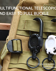 New Outdoor Automatic Retractable Wire Rope Luya Anti-theft Tactical Keychain Telescopic Keychain Retractable Hook Tool