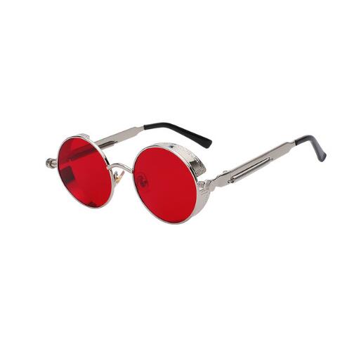 
  
  Round Metal Steampunk Sunglasses for Men Women
  
